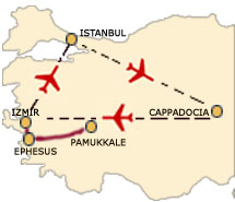 map of turkey tour